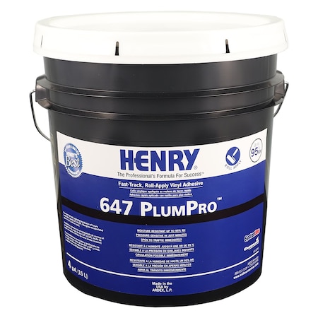 Henry Henry 647 PlumPro Fast-Track, Roll-Apply Vinyl Adhesive 4 GAL 647 4 GAL